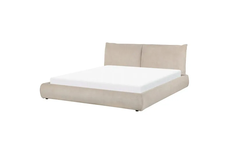 Dubbelsäng Vinay med lamellram Taupe, 180x200 cm - Taupe, 180x200 cm - Möbler - Säng - Ramsäng