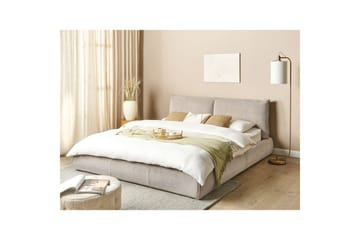 Dubbelsäng Vinay med lamellram Taupe, 180x200 cm - Taupe, 180x200 cm - Möbler - Säng - Ramsäng