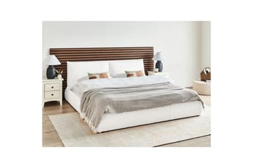 Dubbelsäng Vinay med lamellram Vit, 180x200 cm - Vit, 180x200 cm - Möbler - Säng - Ramsäng