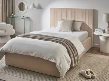 Dubbelsäng Vion 120x200 cm - Beige - Möbler - Säng - Säng med förvaring