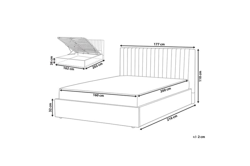 Dubbelsäng Vion med förvaring 160x200 cm - 160x200 cm - Möbler - Säng - Säng med förvaring