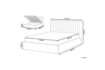 Dubbelsäng Vion med förvaring 160x200 cm - 160x200 cm - Möbler - Säng - Säng med förvaring