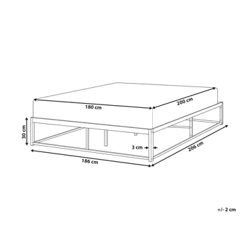 Dubbelsäng Viry 180x200 - Ljusbeige - Möbler - Säng - Sängram & sängstomme