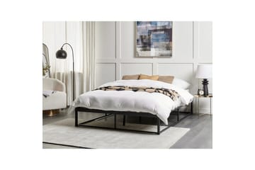 Dubbelsäng Viry med lamellram Svart, 140x200 cm - Svart, 140x200 cm - Möbler - Säng - Ramsäng