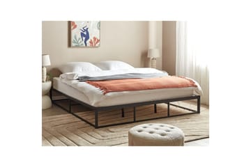 Dubbelsäng Viry med lamellram Svart, 180x200 cm - Svart, 180x200 cm - Möbler - Säng - Sängram & sängstomme