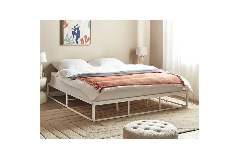 Dubbelsäng Viry med lamellram Vit, 180x200 cm - Vit, 180x200 cm - Möbler - Säng - Ramsäng