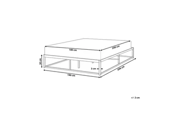 Dubbelsäng Viry med lamellram Vit, 180x200 cm - Vit, 180x200 cm - Möbler - Säng - Ramsäng