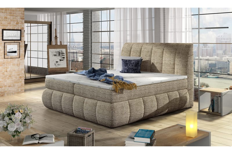 Ramsäng Borela 180x200 cm - Beige - Ramsäng Ramsäng Borela 180x200 cm - Beige - Ramsäng