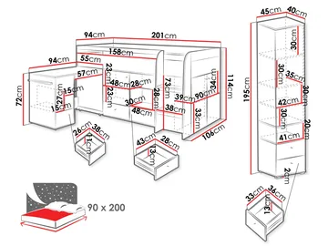 Edson Möbelset för Sovrum - Möbler - Säng - Möbelset för sovrum