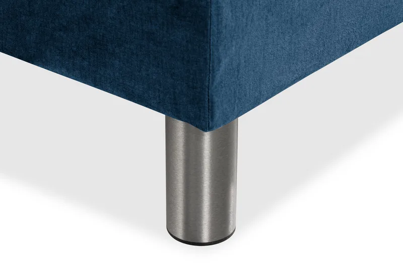 Ella Sängpaket 120x200 cm Knapp Gavel - Mörkblå/Sammet - Möbler - Säng - Kontinentalsäng