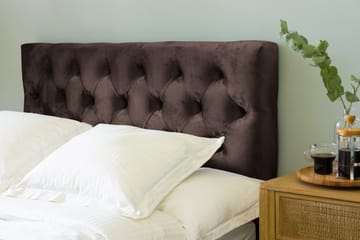 Ella Sängpaket 140x200 cm Djuphäftad Gavel - Brun/Sammet - Möbler - Säng - Kontinentalsäng