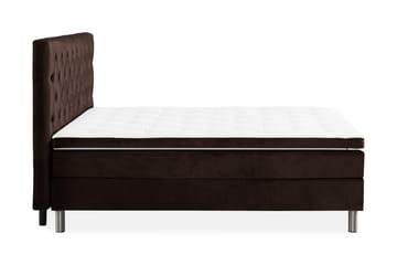 Ella Sängpaket 160x200 cm Djuphäftad Gavel - Brun/Sammet - Möbler - Säng - Kontinentalsäng