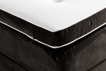 Ella Sängpaket 160x200 cm Knapp Gavel - Mörkgrå/Sammet - Möbler - Säng - Kontinentalsäng