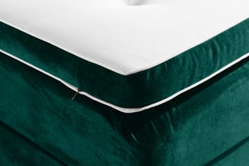 Ella Sängpaket 180x200 cm Rutig Gavel - Mörkgrön/Sammet - Möbler - Säng - Kontinentalsäng