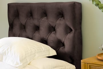 Ella Sängpaket 90x200 cm Djuphäftad Gavel - Brun/Sammet - Möbler - Säng - Kontinentalsäng