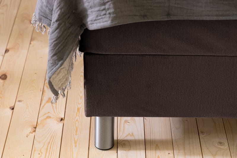 Ella Sängpaket 90x200 cm Djuphäftad Gavel - Brun/Sammet - Möbler - Säng - Kontinentalsäng
