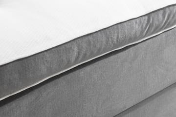 Ella Sängpaket 90x200 cm Knapp Gavel - Ljusgrå/Sammet - Möbler - Säng - Kontinentalsäng