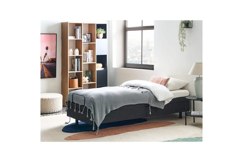 Enkelsäng Duke Grå-Svart - Grå-Svart - Möbler - Säng - Ställbar säng