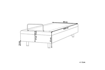 Enkelsäng Duke II Grå-Svart, 80x200 cm - Grå-Svart, 80x200 cm - Möbler - Säng - Ställbar säng