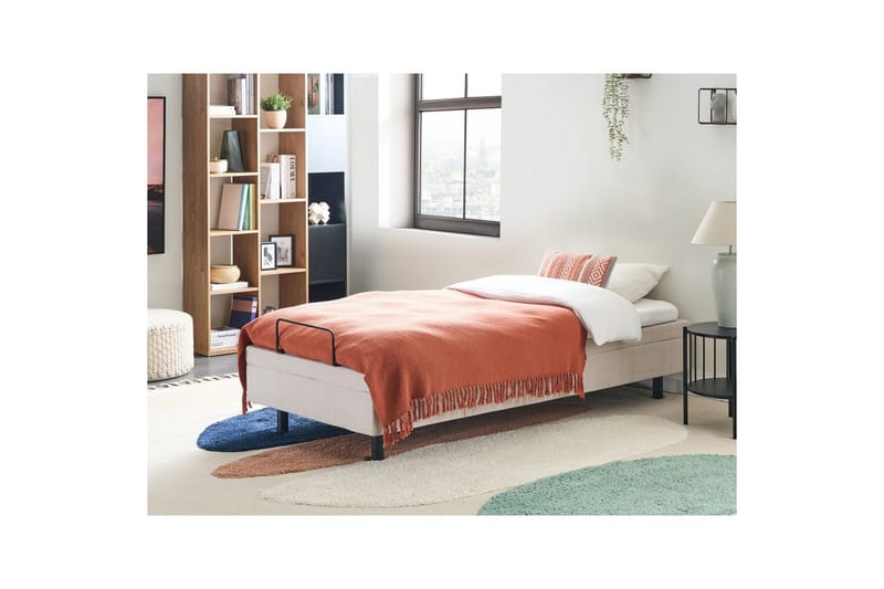 Enkelsäng Duke II Ljusbeige, 90x200 cm - Ljusbeige, 90x200 cm - Möbler - Säng - Ställbar säng