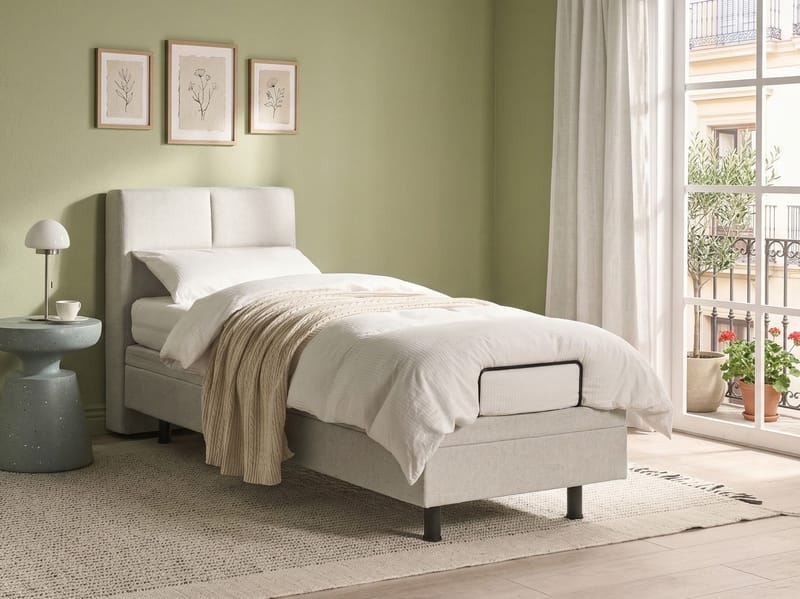 Enkelsäng Viceroy 80x200 cm - Ljusbeige - Möbler - Säng - Ställbar säng
