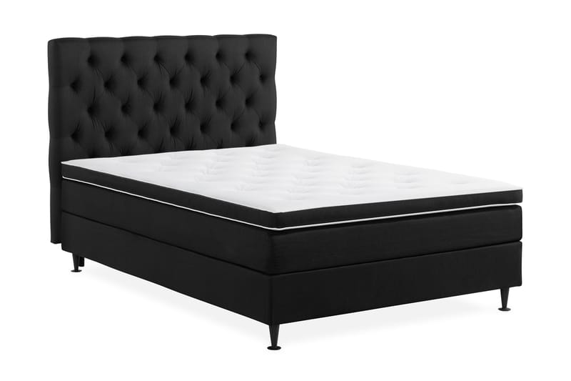 Ella Sängpaket 120x200 cm Djuphäftad Gavel - Svart - M öbler - Säng - Enkelsäng