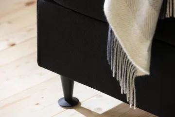 Ella Sängpaket 120x200 cm Rutig Gavel - Svart - Möbler - Säng - Enkelsäng