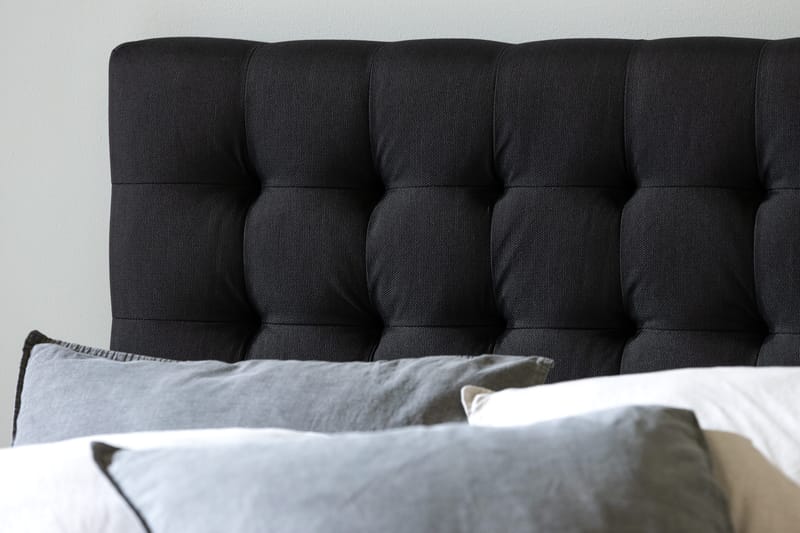Ella Sängpaket 120x200 cm Rutig Gavel - Svart - Möbler - Säng - Enkelsäng