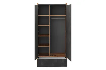 Evorana Möbelset För Sovrum - Brun/Mörkgrå - Möbler - Säng - Möbelset för sovrum