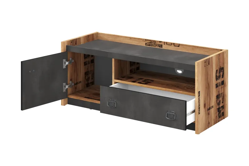 Evorana Möbelset För Sovrum - Brun/Mörkgrå - Möbler - Säng - Möbelset för sovrum