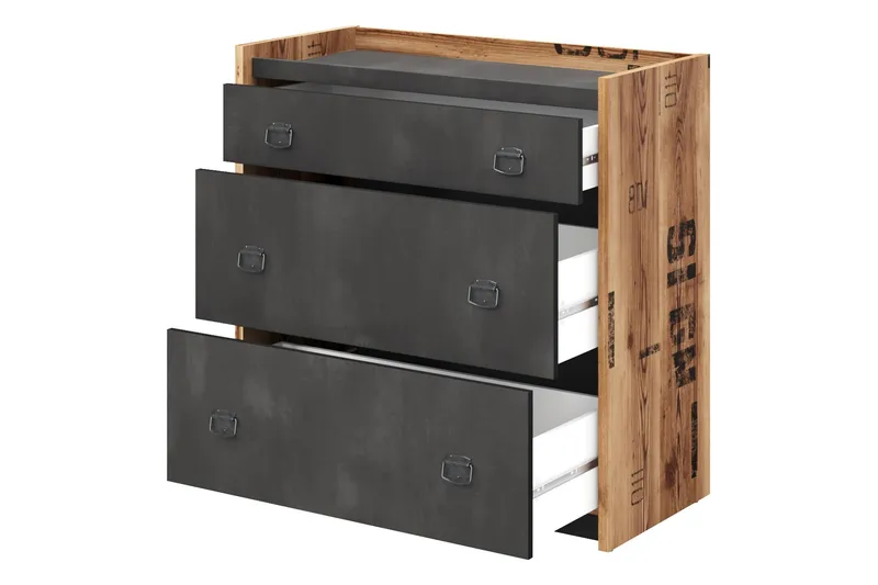 Evorana Möbelset För Sovrum - Brun/Mörkgrå - Möbler - Säng - Möbelset för sovrum