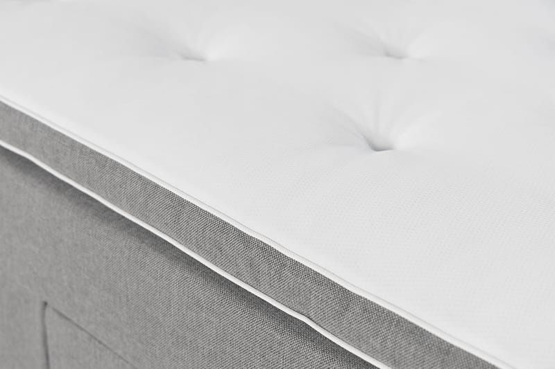 Familjesäng Rebeca 240x200 cm - (+Fler val) Ljusgrå - Kontinentalsäng - Komplett sängpaket