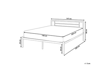 Farrell Sängram 140x200 cm - Vit - Möbler - Säng - Sängram & sängstomme