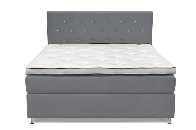 Finnigan Sängpaket Kontinentalsäng 160x200 cm Medium/Fast, Ljusgrå