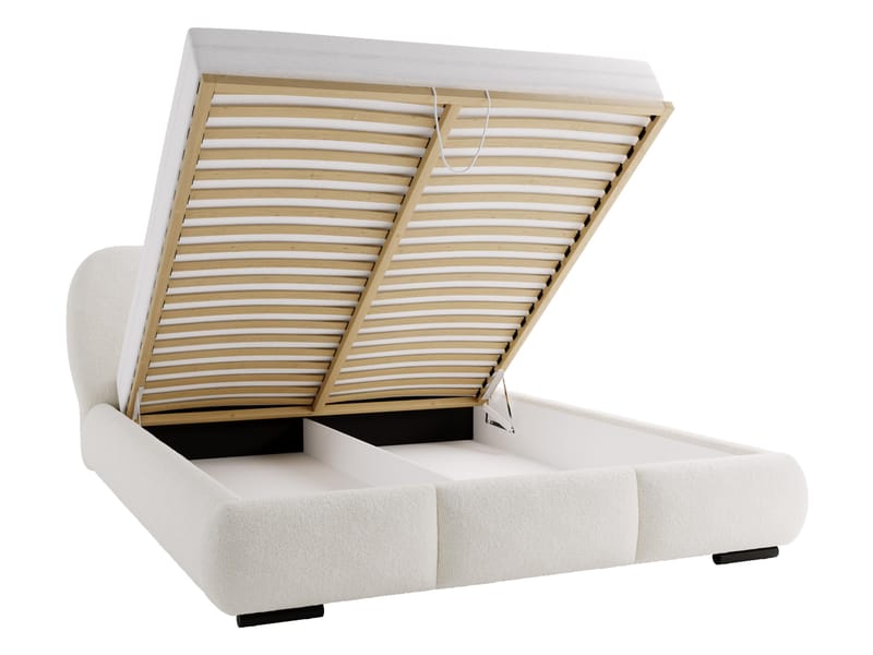 Fito Sängram med förvaring 200x200 cm - beige - Möbler - Säng - Säng med förvaring