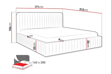 Flanna Sängram 160x200 cm - Mörkgrå - Möbler - Säng - Sängram & sängstomme