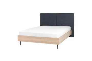 Flint Sängram 140x200 cm - Grå/Ljust trä/Svart - Möbler - Säng - Sängram & sängstomme