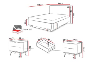 Forba Möbelset För Sovrum - Beige - Möbler - Säng - Möbelset för sovrum