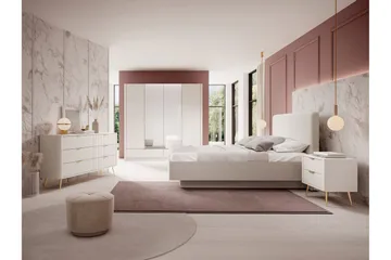 Forba Möbelset För Sovrum - Beige - Möbler - Säng - Möbelset för sovrum