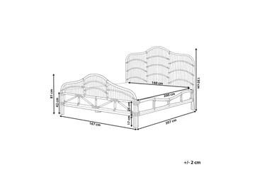 France Sängram 160x200 cm - Ljust trä - Möbler - Säng - Sängram & sängstomme