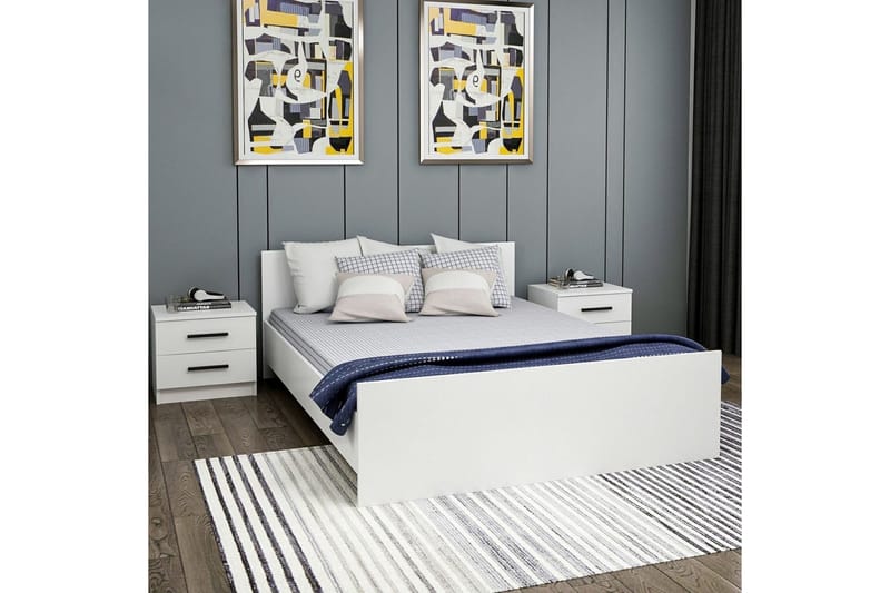 Fruitland Sängram 160x200 cm - Vit - Möbler - Säng - Sängram & sängstomme