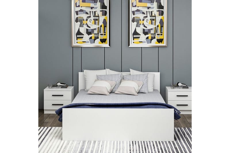 Fruitland Sängram 160x200 cm - Vit - Möbler - Säng - Sängram & sängstomme