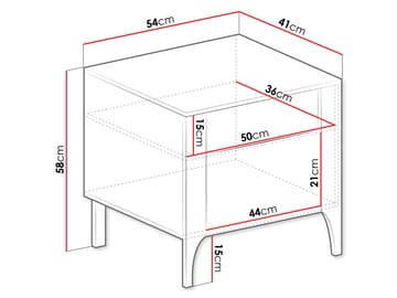 Aggarwal Sängbord 54 cm - Möbler - Säng - Gästsäng & extrasäng - Sängskåp