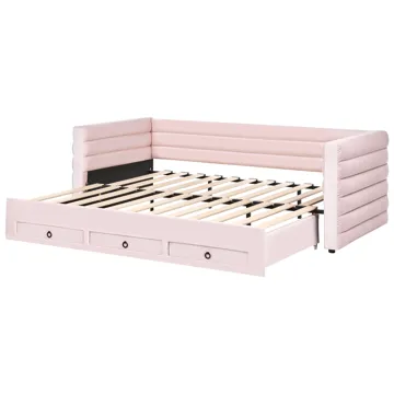 Barnsäng Meudon - Pastellrosa - Möbler - Barnmöbler - Barnsäng & juniorsäng - Barnsäng med förvaring