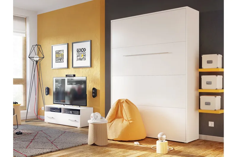 Rauk Sängskåp 152x237 cm - Vit - Möbler - Säng - Gästsäng & extrasäng - Sängskåp