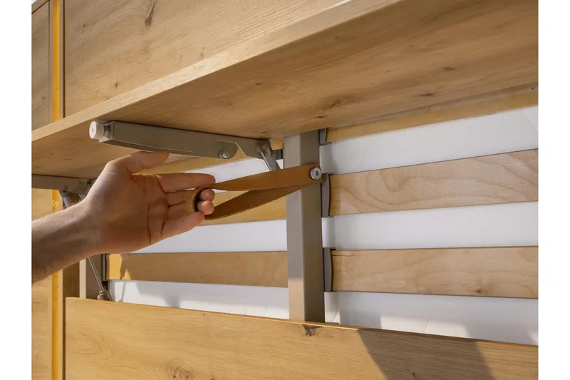Rauk Sängskåp Fällbar Bäddbar 211 cm Rektangulär i Målat Trä - Vit - Möbler - Säng - Gästsäng & extrasäng - Sängskåp