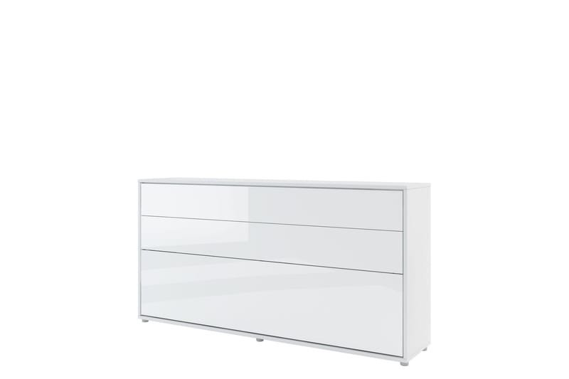 Rauk Sängskåp Fällbar Bäddbar 90x200 cm Rektangulär i Målat Trä, Vit