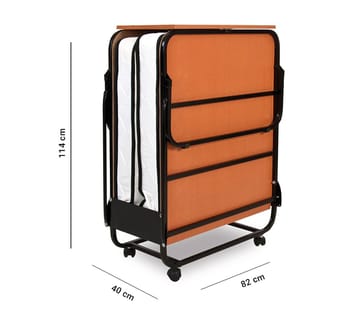 Remina Fällsäng 80x190 cm - vit och svart - Möbler - Säng - Gästsäng & extrasäng - Utdragssäng