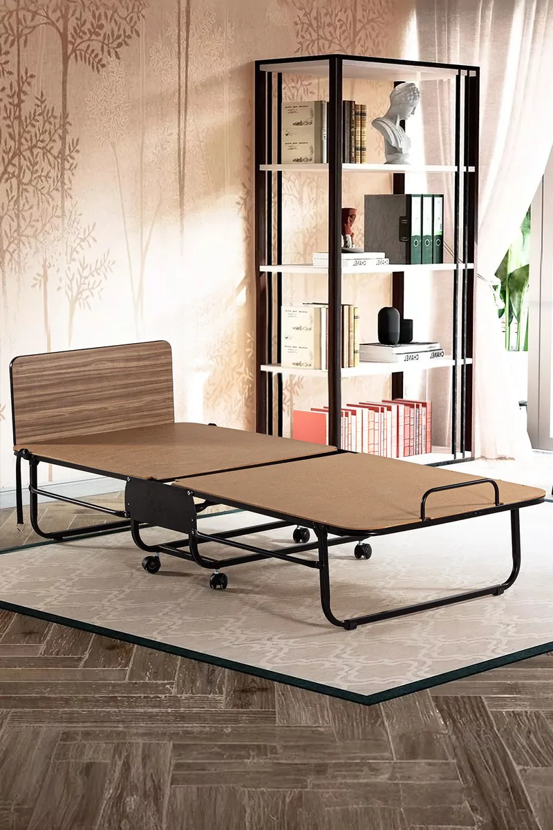 Remina Fällsäng 80x190 cm - vit och svart - Möbler - Säng - Gästsäng & extrasäng - Utdragssäng