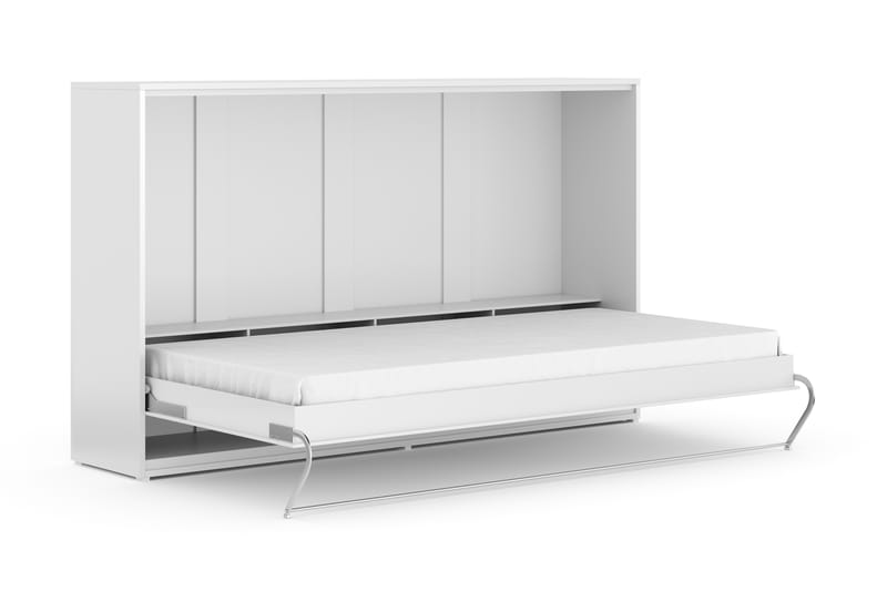 Compact Sängskåp Horisontellt 120x200 - Vit Highgloss - Möbler - Säng - Gästsäng & extrasäng - Sängskåp